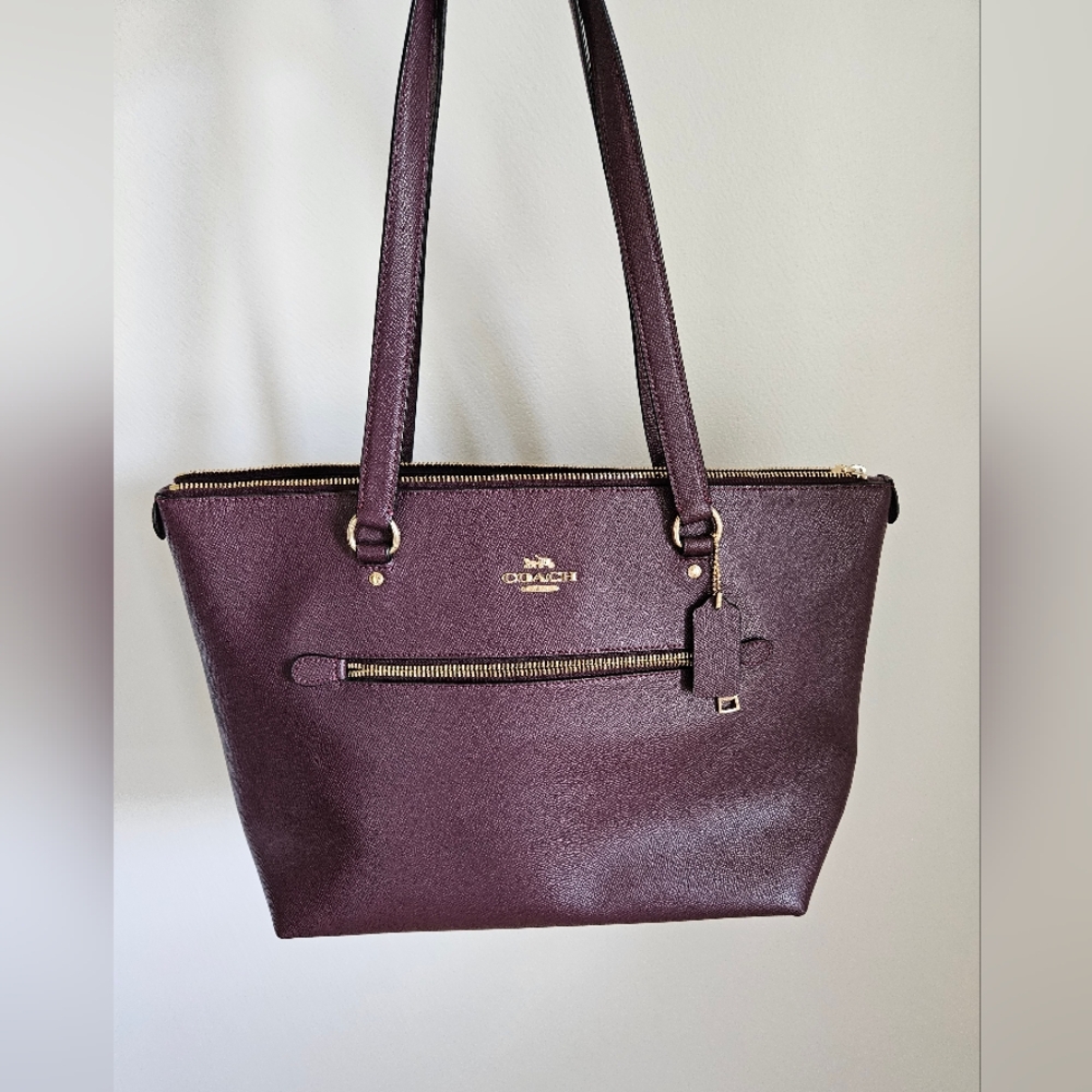Purple Leather Coach Purse